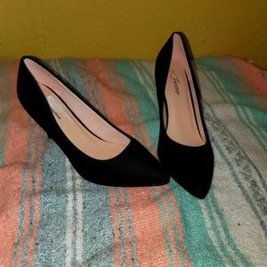 Forever Black kitten Heels